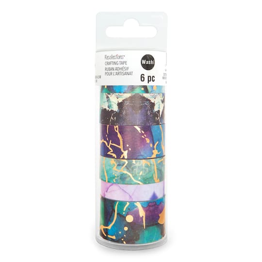 12 Packs: 6 ct. (72 total) Gilded Ink Washi Tapes Tube by Recollections™